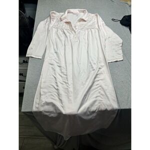 VTG Oscar De La Renta‎ Pink Label Pink Floral Nightgown Size L